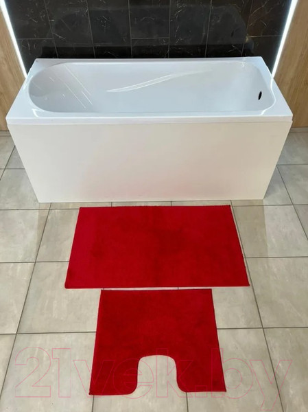 Изображение товара Набор ковриков для ванной и туалета Maximus Unimax 2586 (50x80/40x50, светло-красный)