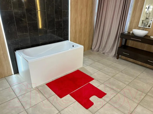 Изображение товара Набор ковриков для ванной и туалета Maximus Unimax 2586 (50x80/40x50, светло-красный)