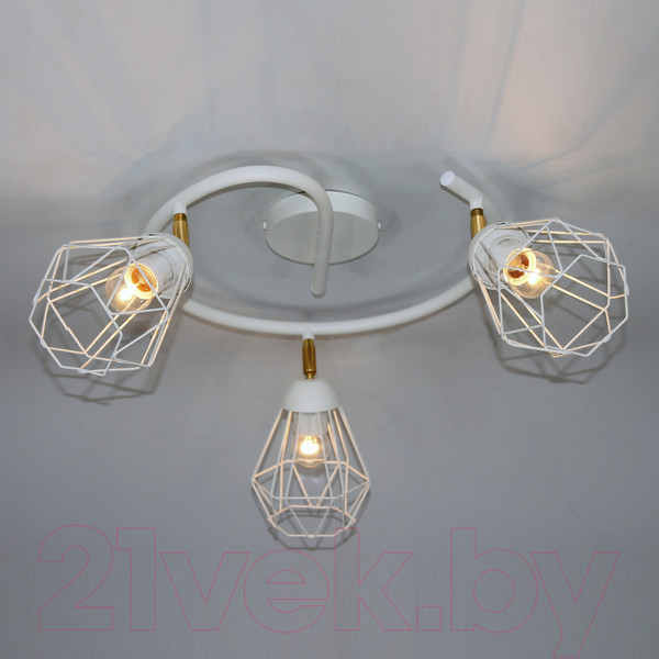 Изображение товара Спот Элетех Кристаль 131 НПБ 01-3х60-224 Е27 / 1005405221 (белый муар)