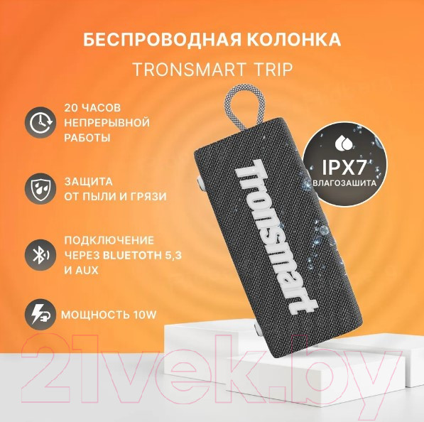 Изображение товара Портативная колонка Tronsmart Trip (черный)