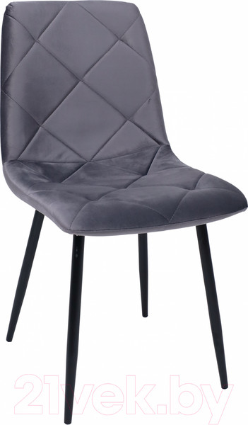 Изображение товара Стул AksHome Gill (темно-серый велюр/черный)