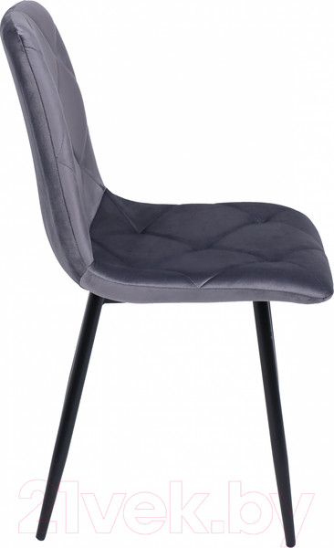 Изображение товара Стул AksHome Gill (темно-серый велюр/черный)