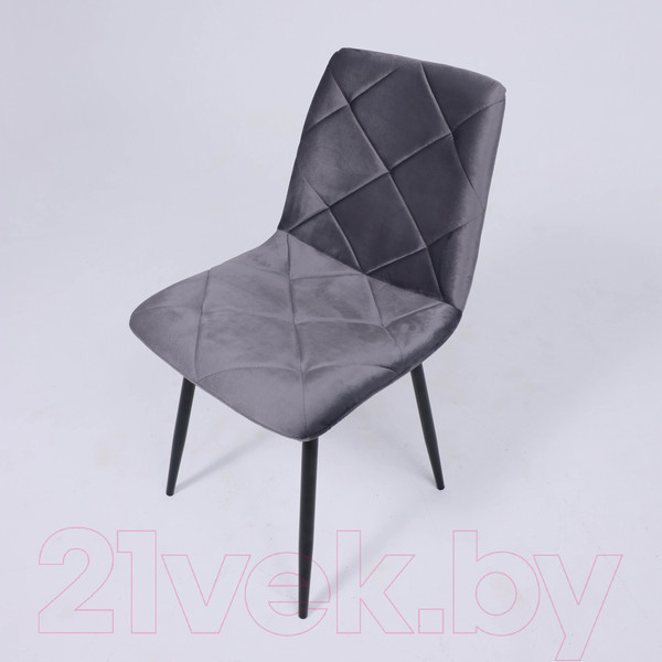 Изображение товара Стул AksHome Gill (темно-серый велюр/черный)