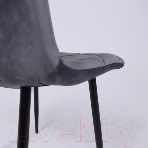 Изображение товара Стул AksHome Gill (темно-серый велюр/черный)