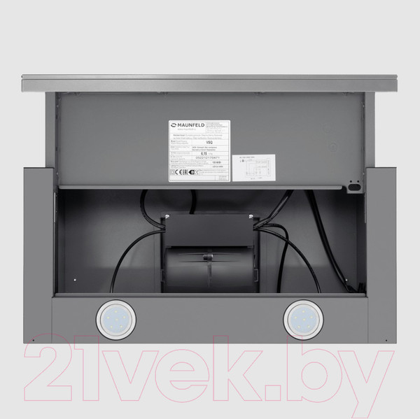 Изображение товара Вытяжка телескопическая Maunfeld VSQ 60 (нержавеющая сталь/белое стекло)