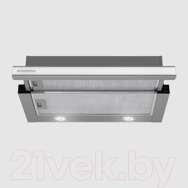 Изображение товара Вытяжка телескопическая Maunfeld VSQ 60 (нержавеющая сталь/белое стекло)