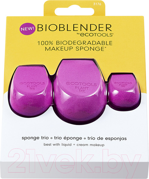 Изображение товара Набор спонжей для макияжа Ecotools Bioblender Makeup Sponge Trio ET3176