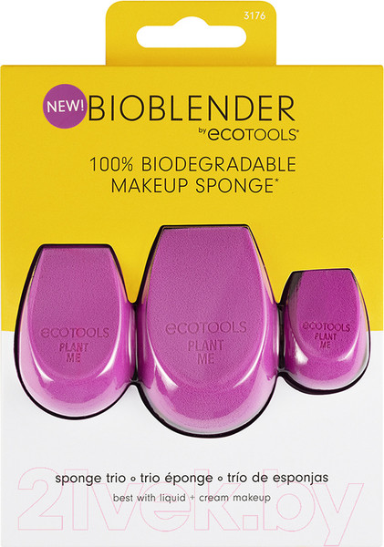 Изображение товара Набор спонжей для макияжа Ecotools Bioblender Makeup Sponge Trio ET3176