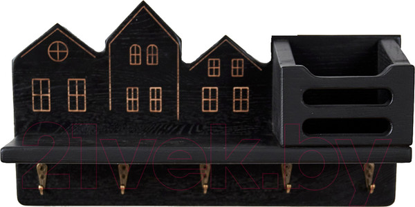 Изображение товара Ключница настенная Richwood С полкой и кармашком / KEYS_pocket/black (черный)