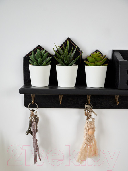 Изображение товара Ключница настенная Richwood С полкой и кармашком / KEYS_pocket/black (черный)