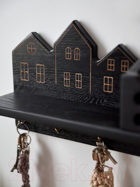 Изображение товара Ключница настенная Richwood С полкой и кармашком / KEYS_pocket/black (черный)