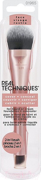 Изображение товара Кисть для макияжа Real Techniques Dual Ended Cover + Conceal Brush / RT1965