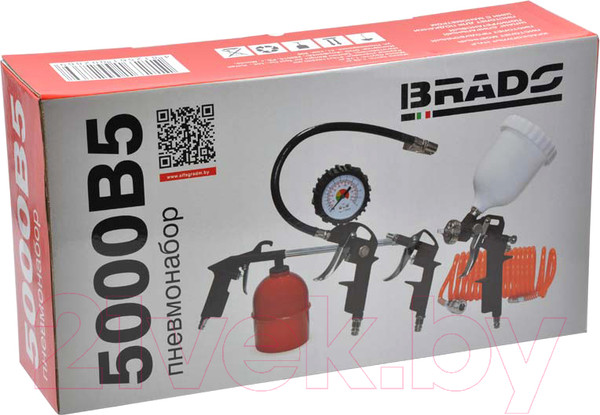 Изображение товара Набор пневмоинструмента Brado 5000B5 (5в1)