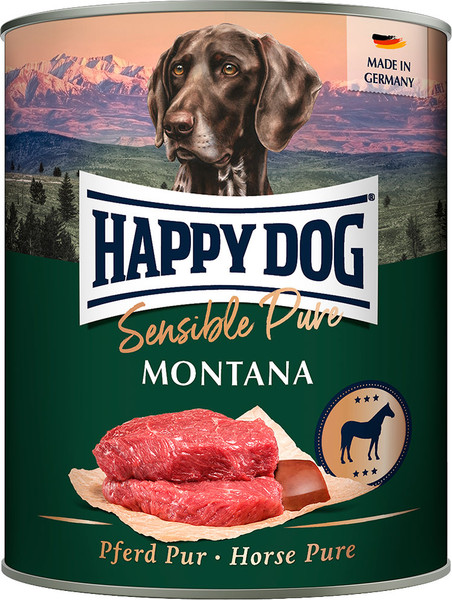 Изображение товара Влажный корм для собак Happy Dog Sensible Pure Montana Конина / 61073 (400г)