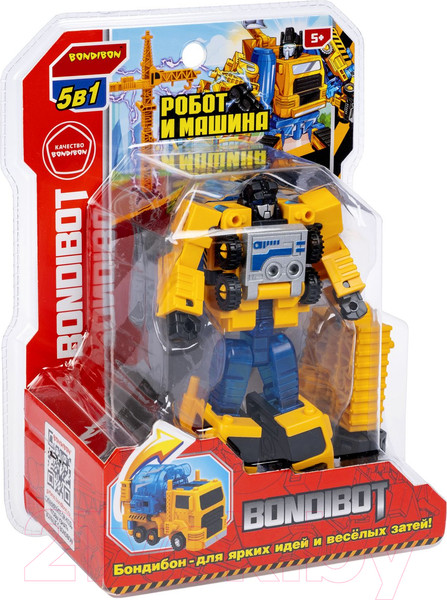 Изображение товара Робот-трансформер Bondibon Bondibot Бетономешалка / ВВ5926 (желтый)