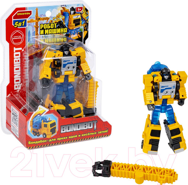 Изображение товара Робот-трансформер Bondibon Bondibot Бетономешалка / ВВ5926 (желтый)