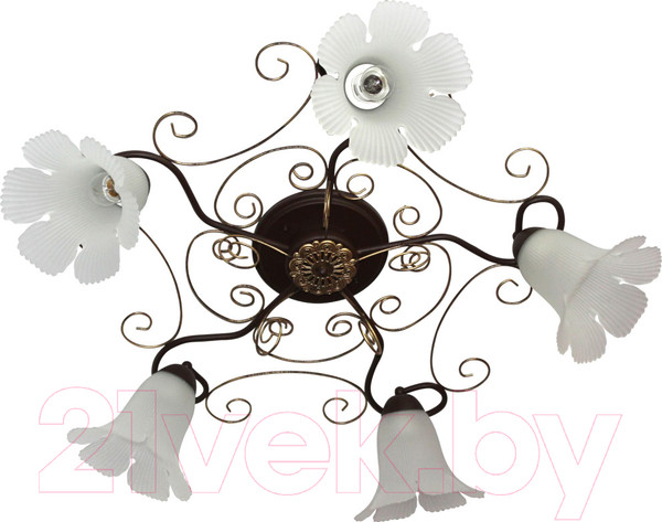 Изображение товара Люстра Элетех Дезире 151 НПБ 01-5x60-151 Е27 / 1005404062 (коричневый/золото)