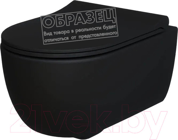 Изображение товара Унитаз подвесной Ambassador Abner / 103T20201R (черный матовый)
