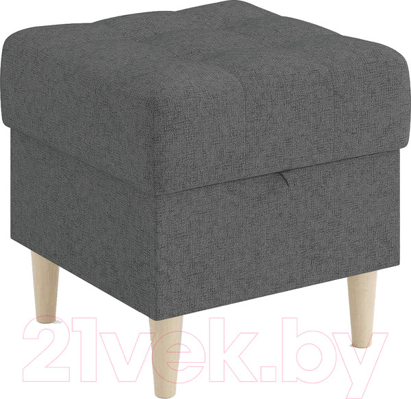 Изображение товара Пуф Сонум Norton 45-45 (кашемир серый/бук)