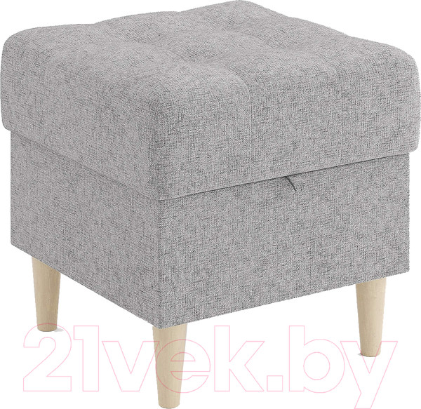 Изображение товара Пуф Сонум Norton 45-45 (кашемир светло-серый/бук)