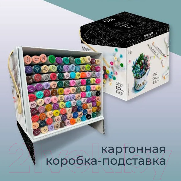 Изображение товара Набор маркеров Малевичъ GrafArt Brush / 190914 (120 цв, максимальный)