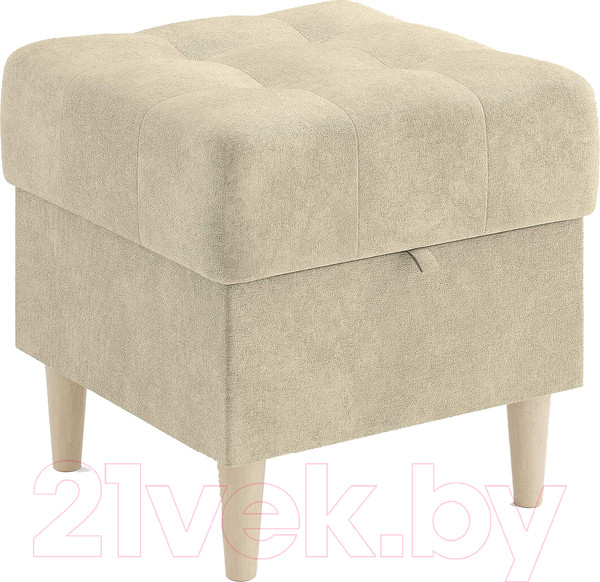 Изображение товара Пуф Сонум Norton 45-45 (микровелюр бежевый/бук)