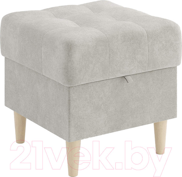 Изображение товара Пуф Сонум Norton 45-45 (микровелюр светло-серый/бук)