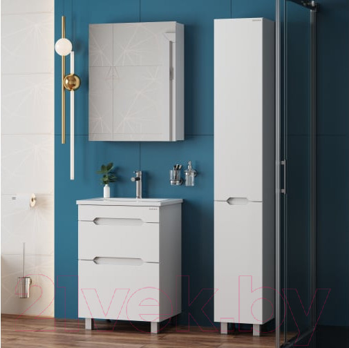 Изображение товара Шкаф-пенал для ванной Onika Айленд 30 / 403081 (белый)