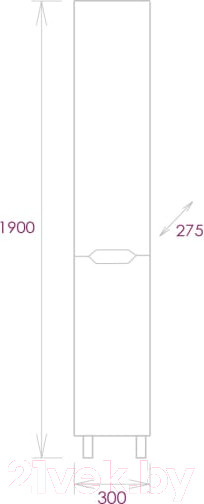 Изображение товара Шкаф-пенал для ванной Onika Айленд 30 / 403081 (белый)