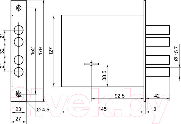 Изображение товара Замок врезной Border ЗВ 8-8 К/15 / 82100