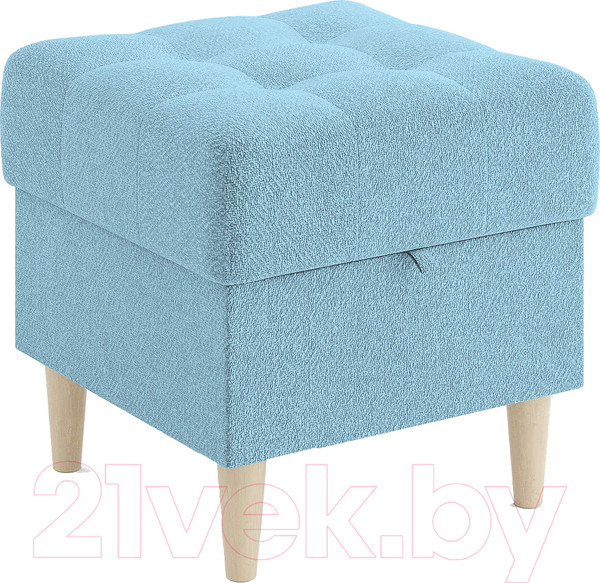 Изображение товара Пуф Сонум Norton 45-45 (рогожка голубой/бук)