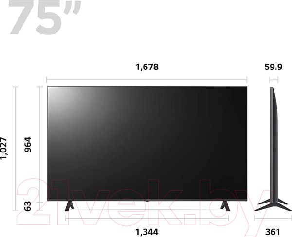 Изображение товара Телевизор LG 75" UR7800 75UR78006LK
