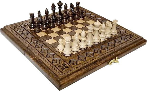 Изображение товара Набор настольных игр Ustyan Шахматы, нарды Роял 1 / GU109-31