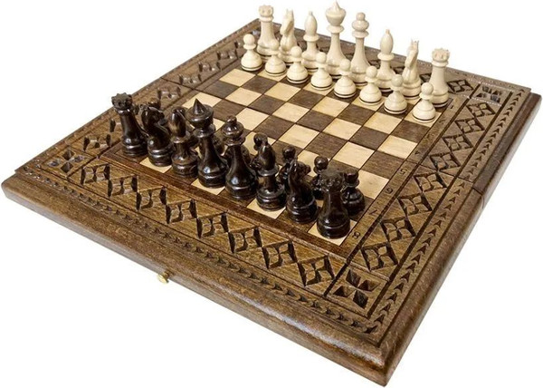 Изображение товара Набор настольных игр Ustyan Шахматы, нарды Роял 1 / GU109-31