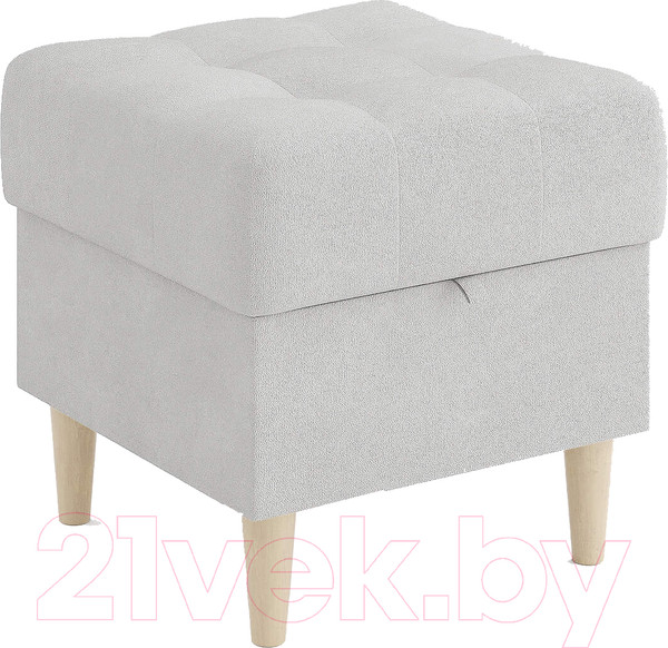 Изображение товара Пуф Сонум Norton 45-45 (замша пепельный/бук)