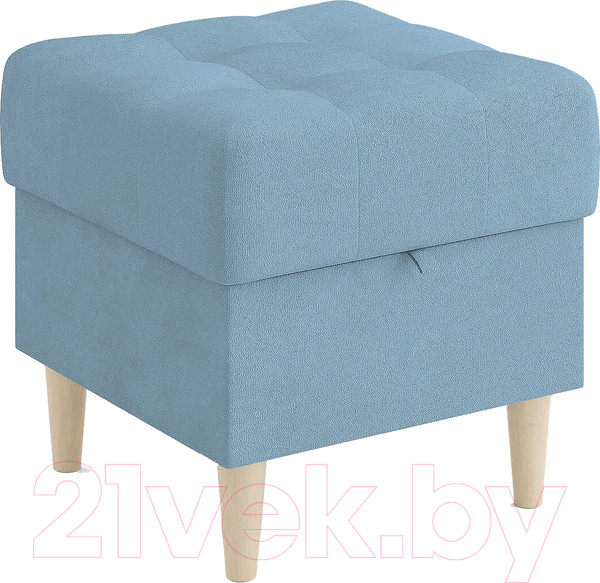 Изображение товара Пуф Сонум Norton 45-45 (замша голубой/бук)