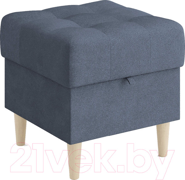 Изображение товара Пуф Сонум Norton 45-45 (замша синий/бук)