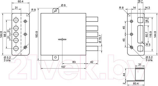 Изображение товара Замок накладной Border ЗН 4-8К.5Т/75 / 86200