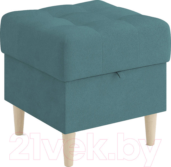 Изображение товара Пуф Сонум Norton 45-45 (замша изумрудный/бук)