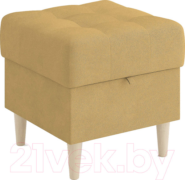 Изображение товара Пуф Сонум Norton 45-45 (замша горчичный/бук)