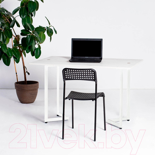 Изображение товара Обеденный стол Millwood Арлен 3 38-76x110x76 (белый/металл белый)