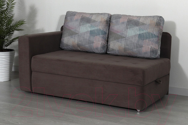 Изображение товара Тахта DiArt Студент левая (велюр Inside Grey/Ultra Stone)