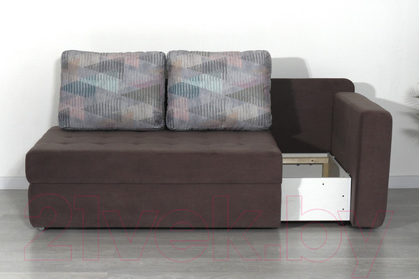 Изображение товара Тахта DiArt Студент правая (велюр Inside Grey/Ultra Stone)