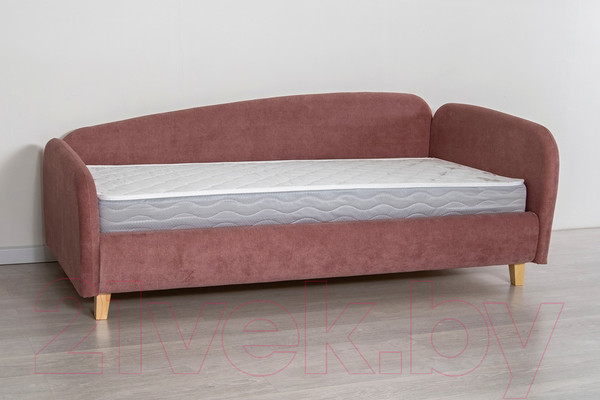 Изображение товара Кровать-тахта DiArt Альба 1.2 правая (велюр Happy 315/ножки светлые)