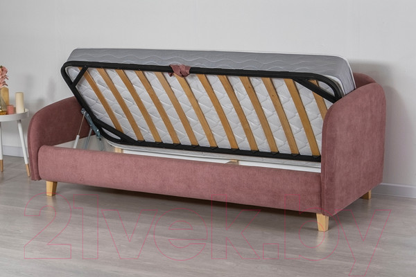 Изображение товара Кровать-тахта DiArt Альба 1.2 правая (велюр Happy 315/ножки светлые)