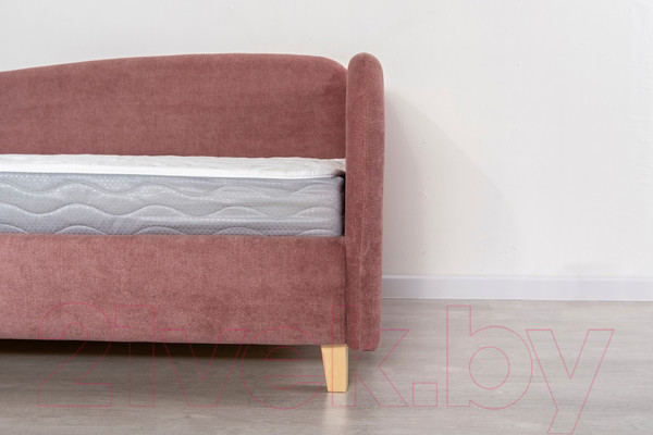 Изображение товара Кровать-тахта DiArt Альба 1.2 правая (велюр Happy 315/ножки светлые)