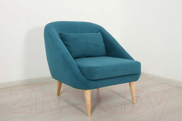 Изображение товара Кресло мягкое DiArt Каприз 1П (велюр Ultra Atlantic/ножки светлые)