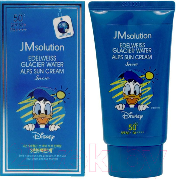 Изображение товара Крем солнцезащитный JMsolution Edelweiss Glacier Water Alps Moist Suncream SPF50+/PA++++ (50мл)