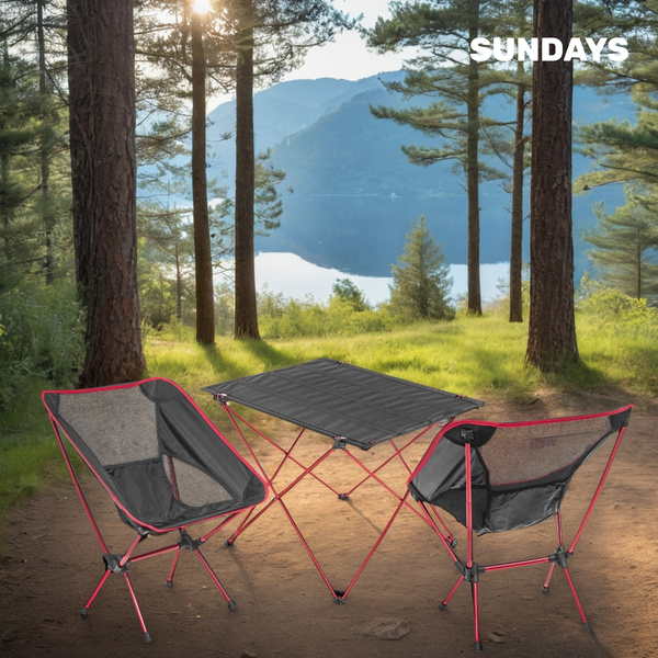 Изображение товара Комплект складной мебели Sundays ZC-CT005/ZC-CC012-1 (черный)