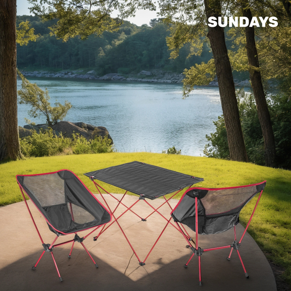 Изображение товара Комплект складной мебели Sundays ZC-CT005/ZC-CC012-1 (черный)